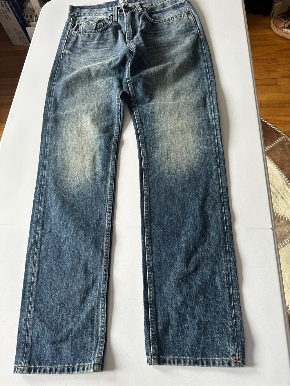 Men's Blue Washed Denim Jeans